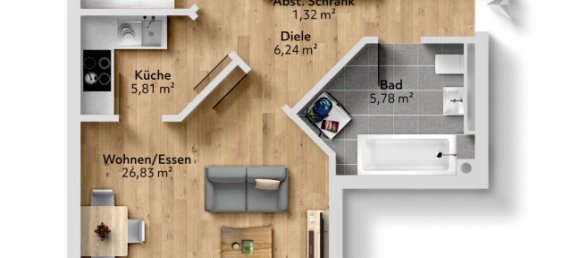 2-salle Appartement à Pfaffenhofen an der Ilm, Germany No. 230834 7