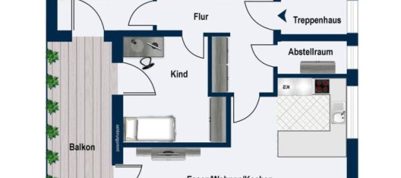 Квартира с 2 спальнями в Хайльбронн, Германия № 329068 19