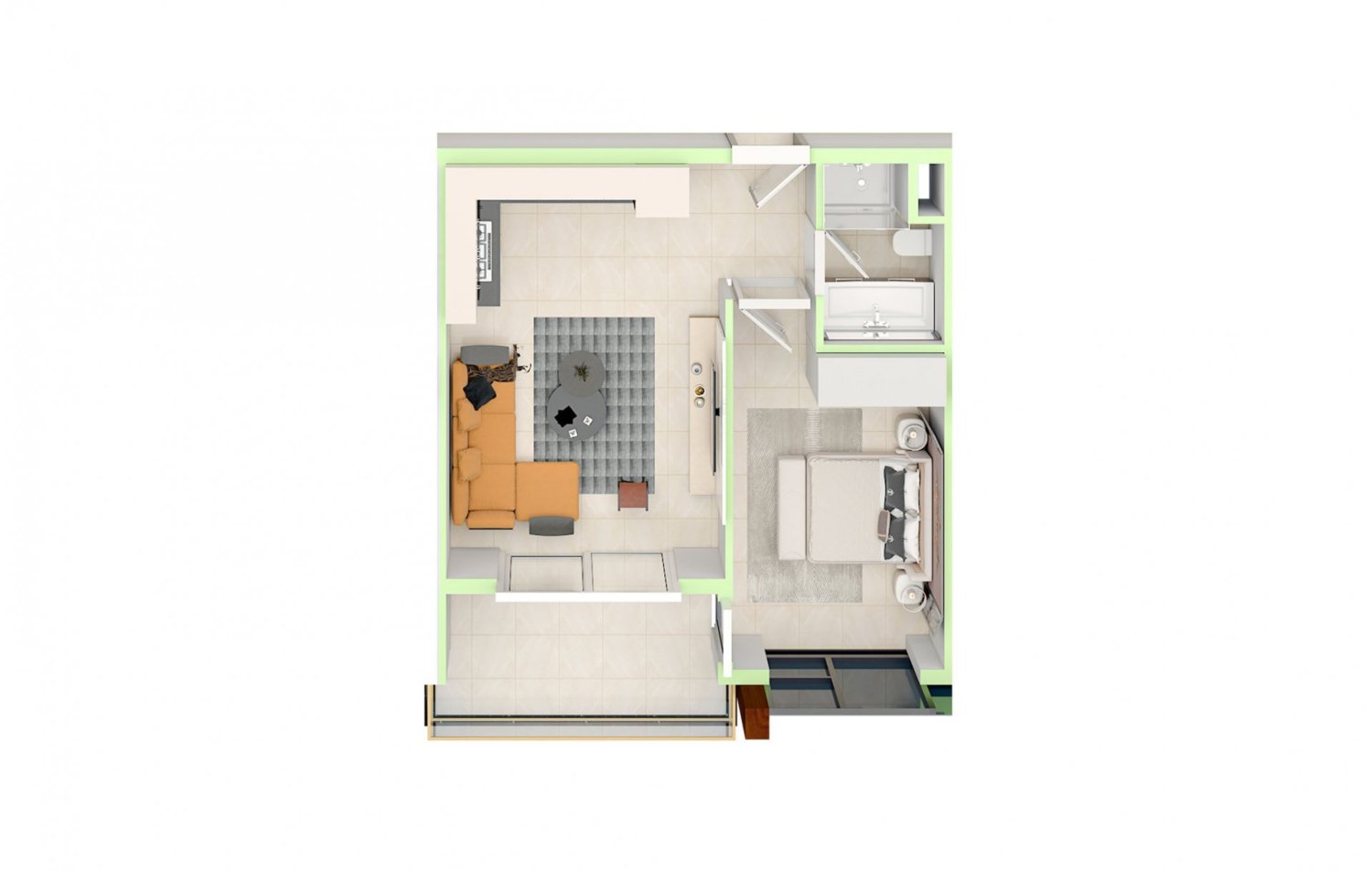 Apartment 1+1 in Yekta Blue IV Residence, Mahmutlar, Turkey No. 38351 1 2