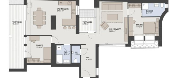 3 rooms Apartment in Josefstadt, Austria No. 222907 16