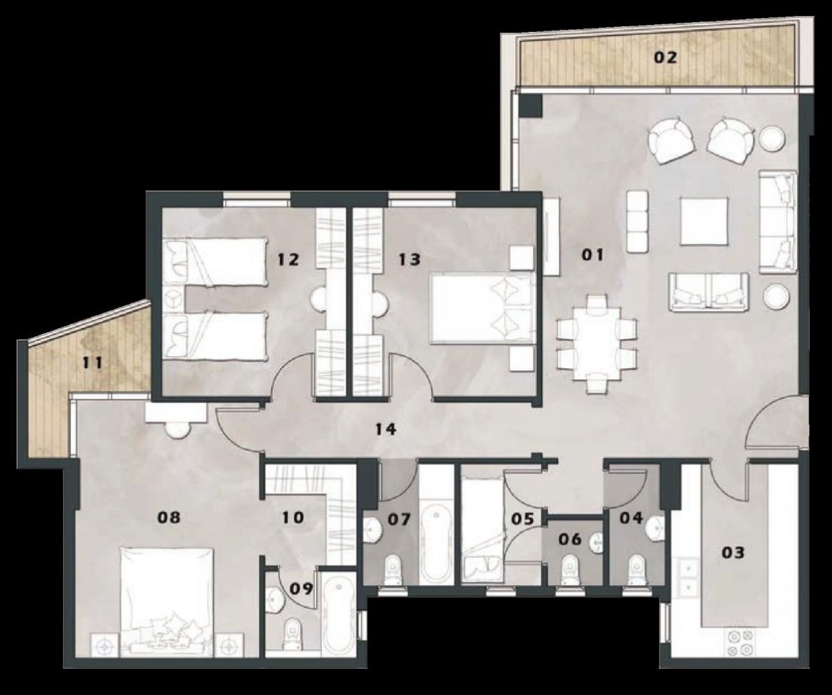 4 bedrooms Condo in New Capital City, Egypt No. 1462