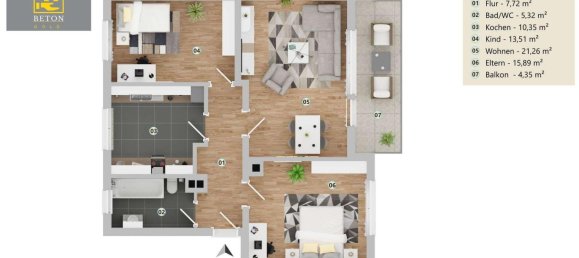 Apartamento T2 em Emmendingen, Germany N.º 17637 2