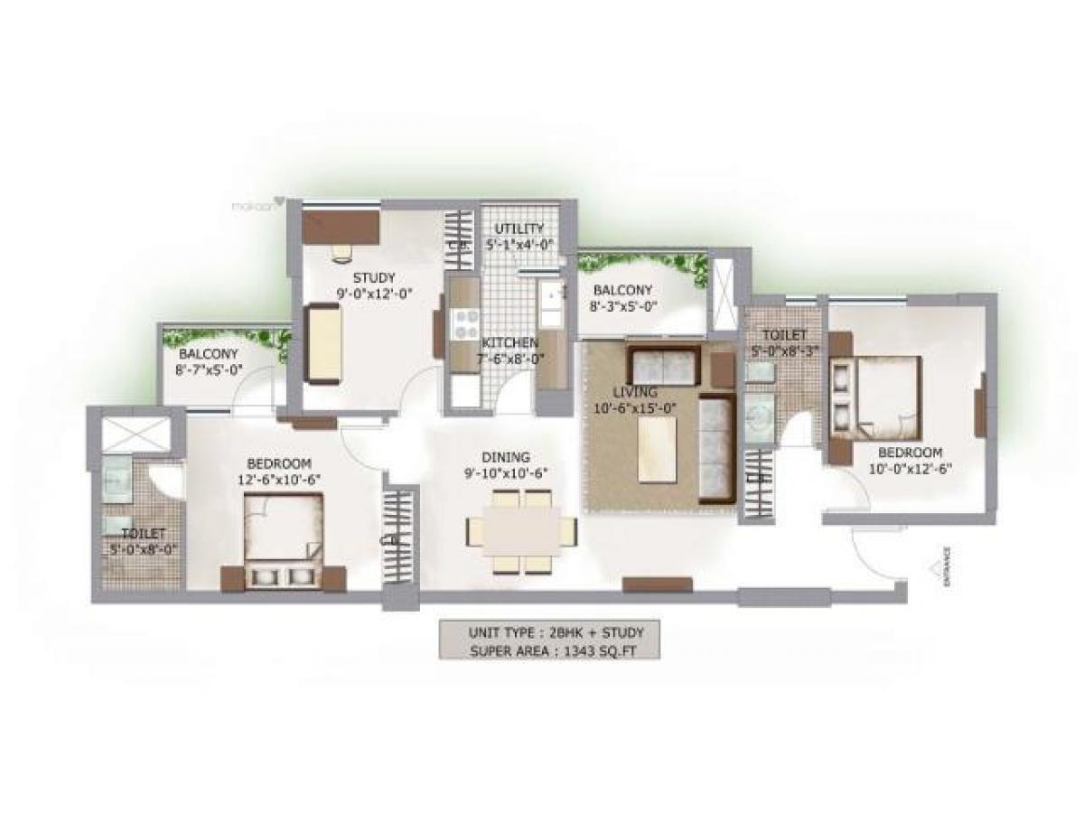 2 chambres Maison à Noida, India No. 22528