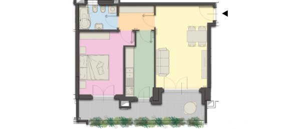 Apartamento de 2 divisões em Sesto San Giovanni, Italy N.º 52816 27