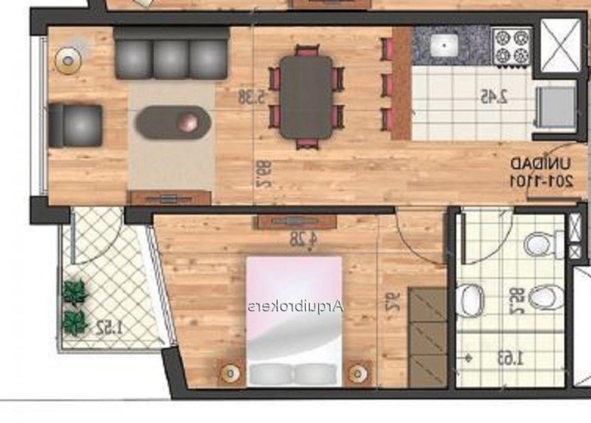 Студия в Монтевидео, Уругвай № 479