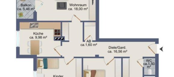 3-Zimmer Wohnung in Guttaring, Austria, Nr. 45577 9