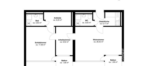 1 bedroom Apartment in Aachen, Germany No. 270552 8