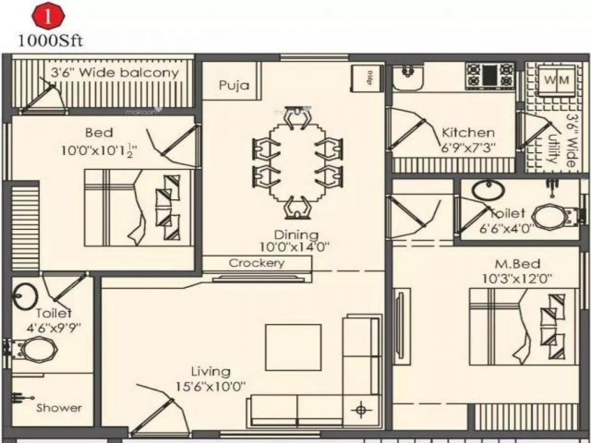 2 bedrooms House in Visakhapatnam, India No. 43573