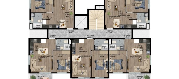 2 rooms Penthouse in Oba, Turkey No. 9742 18