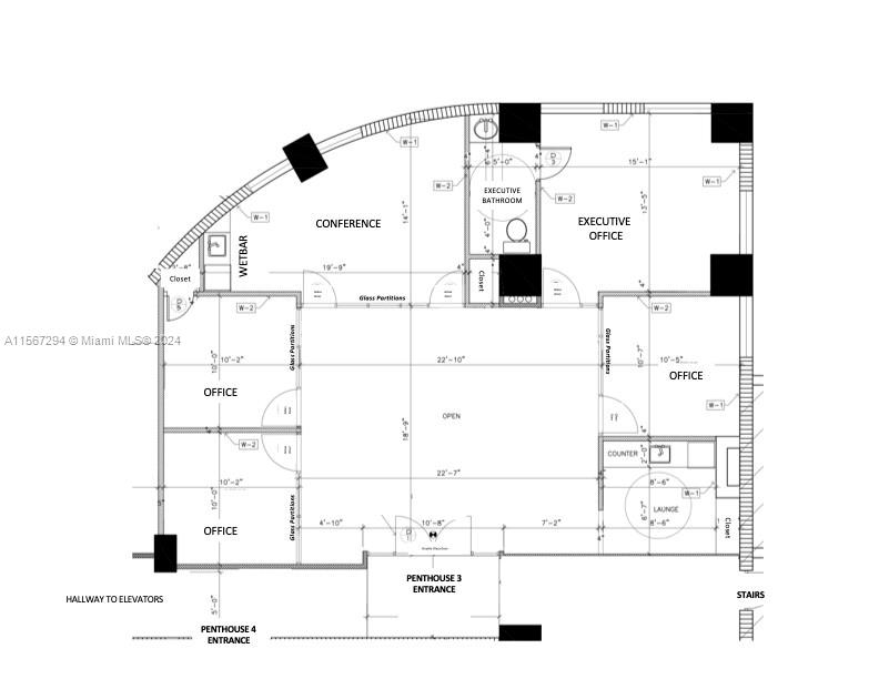 bureau à louer à Miami, Miami-Dade, Florida, USA № 613895