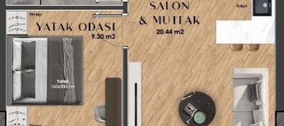 Apartamento 1+1 em Aksu, Turkey N.º 32666 13