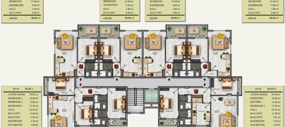 Пентхаус с 2 комнатами в Оба, Турция № 9812 8