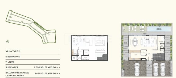 6 dormitorios villa en venta en Jumeirah Golf Estates, Dubai, UAE № 191607 3