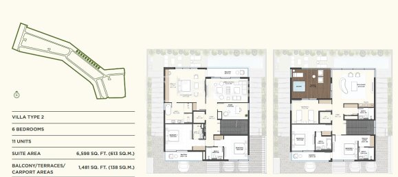 6 dormitorios villa en venta en Jumeirah Golf Estates, Dubai, UAE № 191607 2