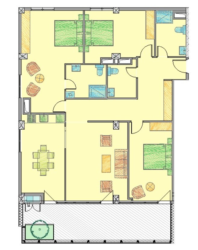 3 غرف نوم شقة في Tbilisi, Georgia رقم 1216