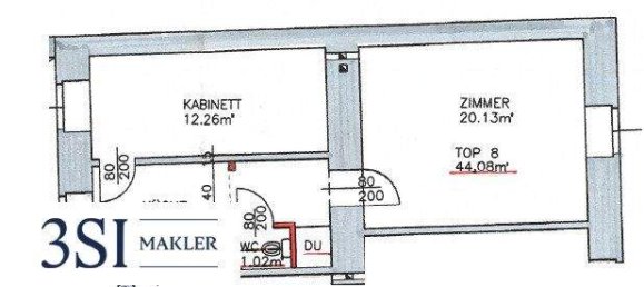 Apartamento de 2 divisões em Brigittenau, Austria N.º 60139 3