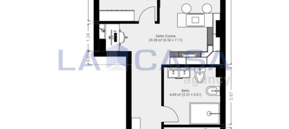 Квартира с 2 спальнями в Кастельдефельс, Испания № 140091 11