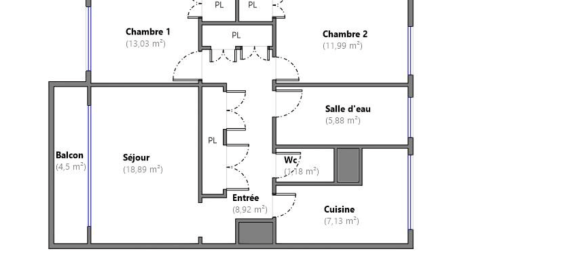 Apartamento de 2 dormitorios en Aubervilliers, France No. 180137 18