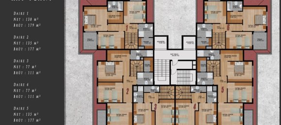 Пентхаус с 2 комнатами в Авсаллар, Турция № 29863 17