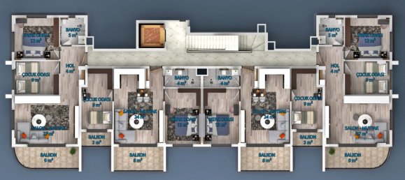 Квартира с 2 комнатами в Оба, Турция № 11120 23