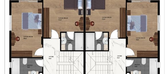 Villa de 3+1 en Kargicak, Turkey No. 7034 8