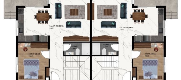 Villa de 3+1 en Kargicak, Turkey No. 7034 2