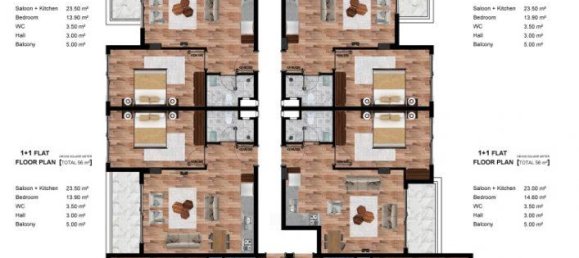 Apartamento de 2 habitaciónes en Mahmutlar, Turkey No. 11401 4