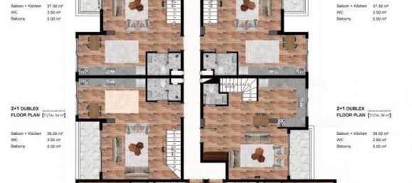 Apartamento de 2 habitaciónes en Mahmutlar, Turkey No. 11401 6