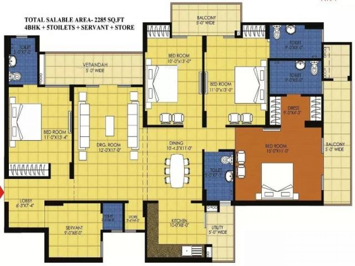 4 bedrooms House in Noida, India No. 67240