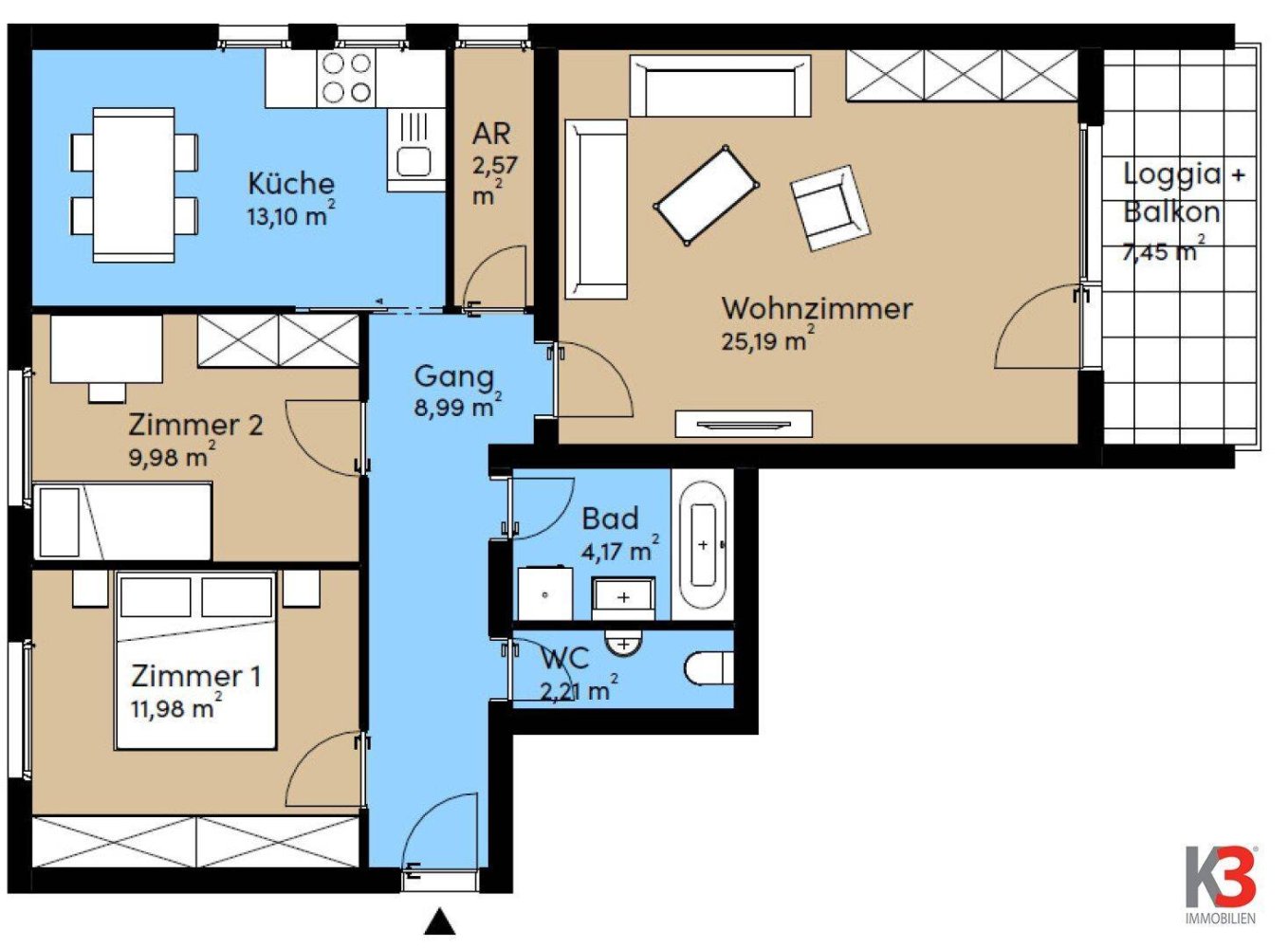3-Zimmer Wohnung in Anthering, Austria, Nr. 28062