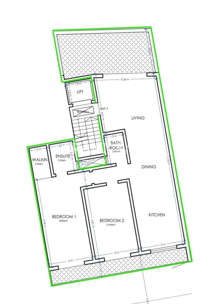 Пентхаус с 2 спальнями в Саннат, Мальта № 753