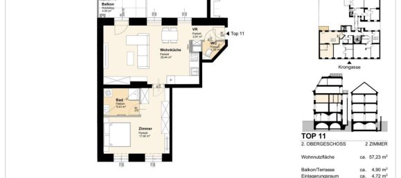 2-salle Penthouse à Margareten, Austria No. 204509 14