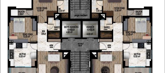 Apartamento de 3 habitaciónes en Mezitli, Turkey No. 16859 15