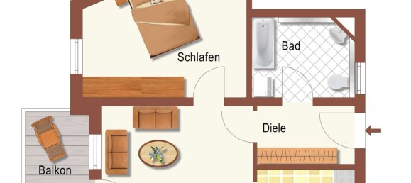 Apartamento de 1 dormitorio en Dillingen an der Donau, Germany No. 210378 7