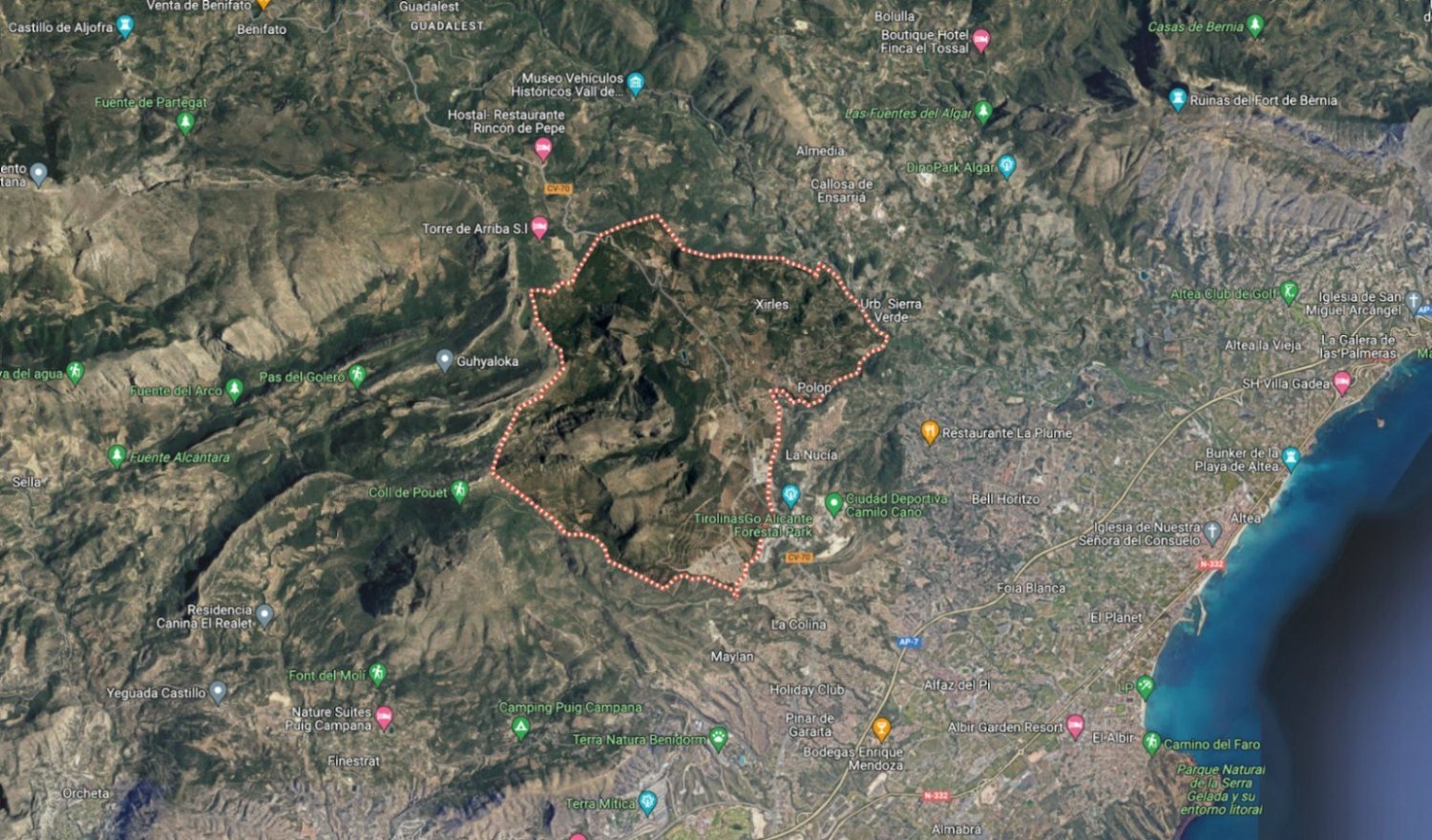  قطعة أرض في Polop, Spain رقم 285777