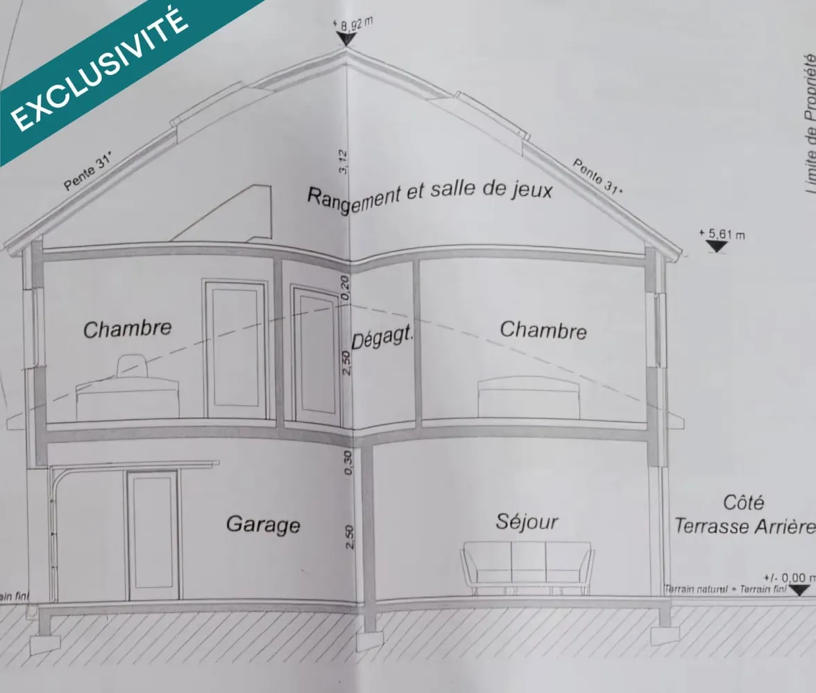 Casa de 3 dormitorios en Audun-le-Tiche, France No. 352392