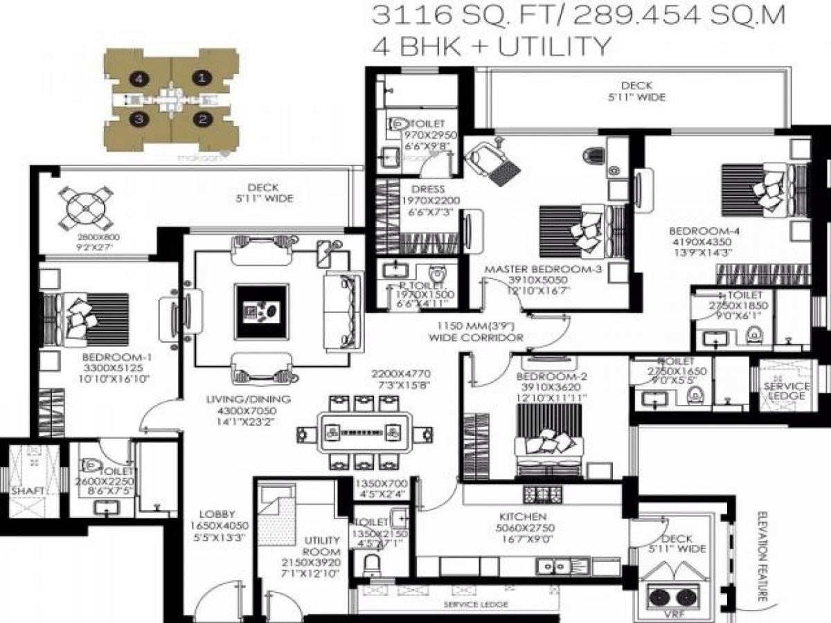 4 bedrooms House in Gurgaon, India No. 15310