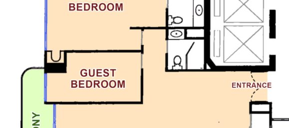 Apartamento com 2 quartos em condomínio em Bangkok, Thailand N.º 2880 14