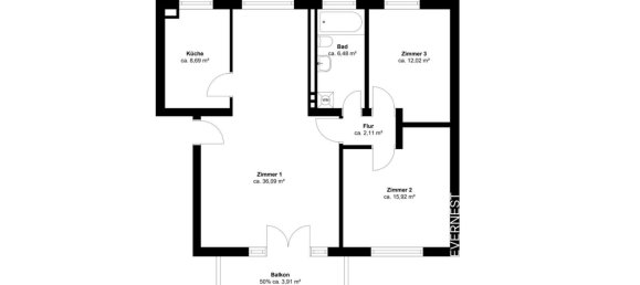 3-salle Appartement à Dahlem, Germany No. 106566 13