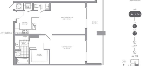 1 Schlafzimmer Gewerbliche Immobilien in Miami, USA, Nr. 615685 15