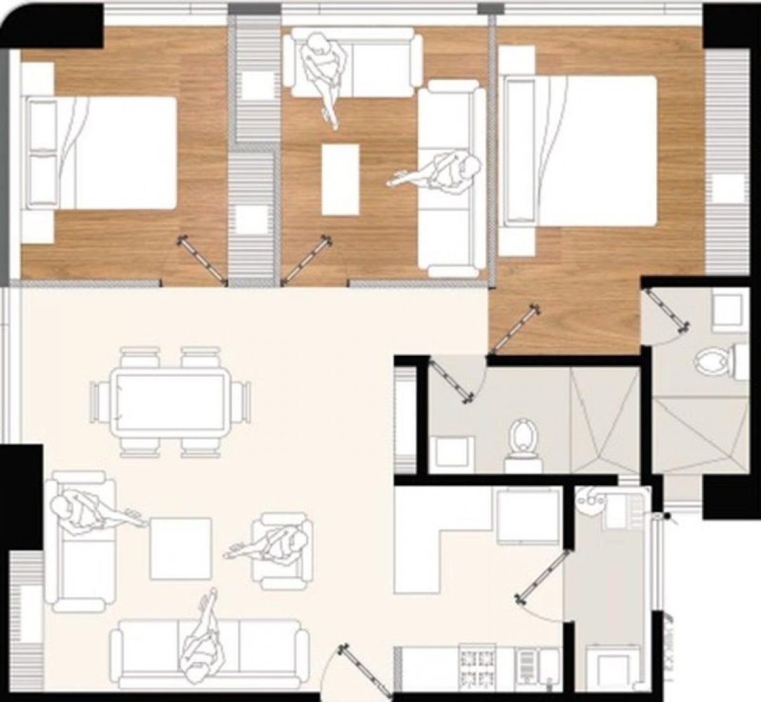 3 bedrooms Apartment in Mexico No. 208722