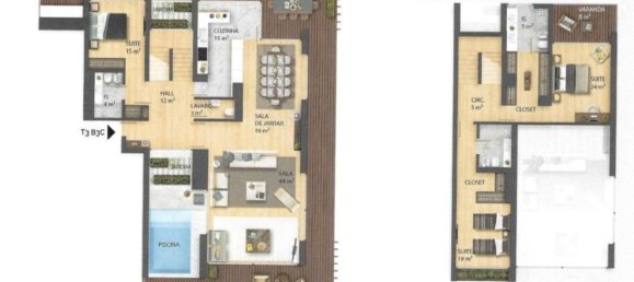 Дуплекс с 3 спальнями в Кашкайш, Португалия № 111184 27