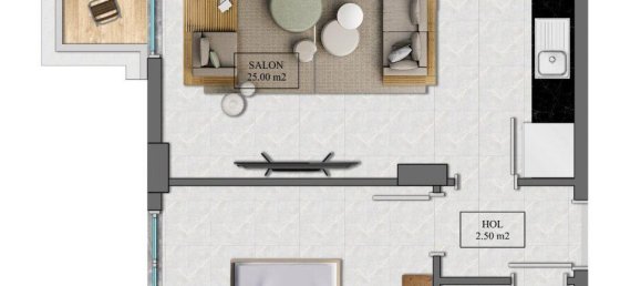 2غرفة شقة في Mahmutlar, Turkey رقم 10119 21