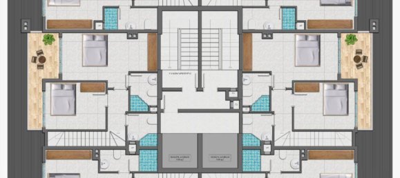 2غرفة شقة في Mahmutlar, Turkey رقم 10119 26