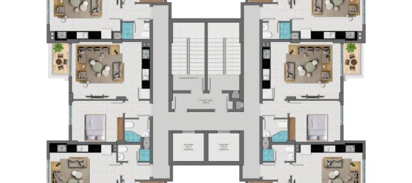 2غرفة شقة في Mahmutlar, Turkey رقم 10119 22