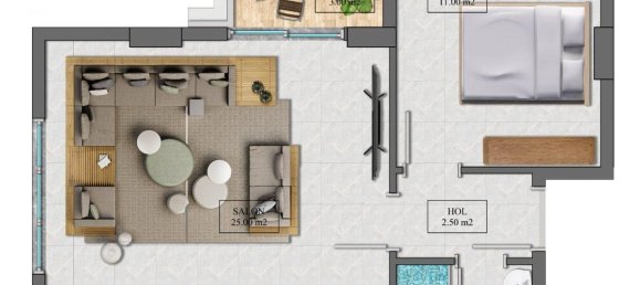 2غرفة شقة في Mahmutlar, Turkey رقم 10119 17