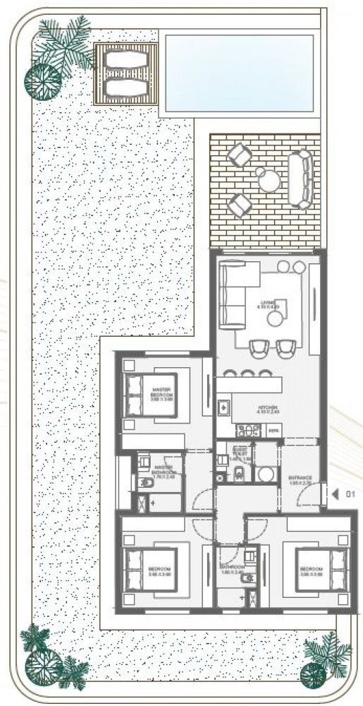Condominio de 3 dormitorios en Red Sea, Egypt No. 2114