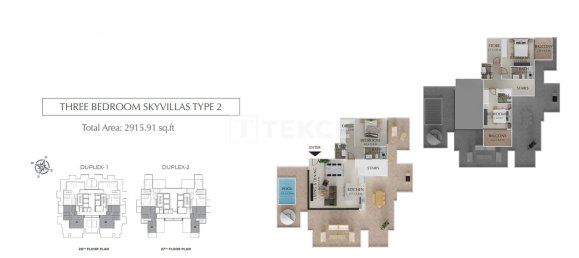 Квартира с 2 спальнями в Jumeirah Village Triangle, ОАЭ № 111720 21