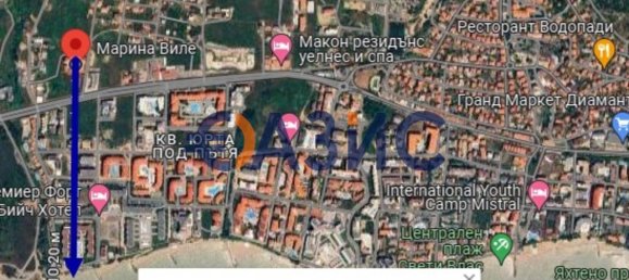 Квартира с 1 спальней в Свети-Влас, Болгария № 409 38