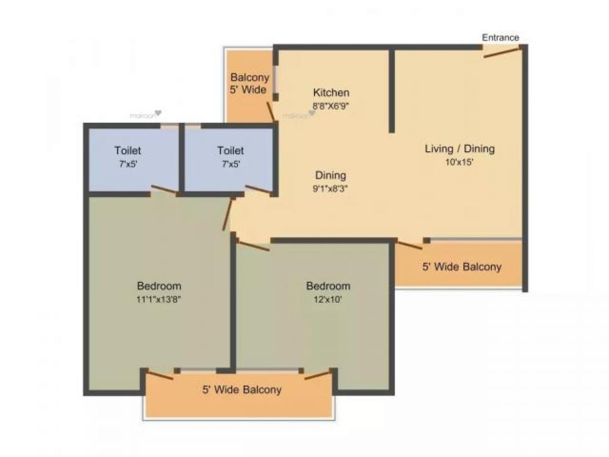 2 bedrooms House in Noida, India No. 67781